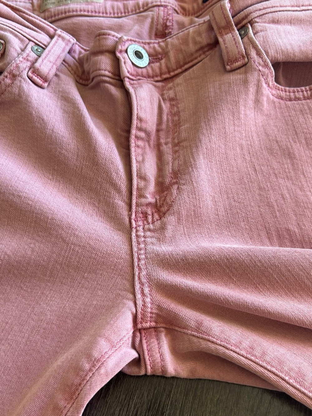 AG ADRIANO GOLDSCHMIED Stevie Ankle Slim Straight Pink Stretch Jeans Size 28R - Picture 4 of 8